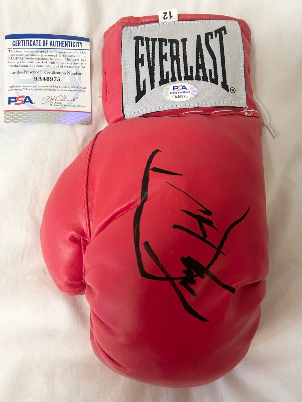 LARRY HOLMES  HOF SIGNED EVERLAST GLOVE PSA COA